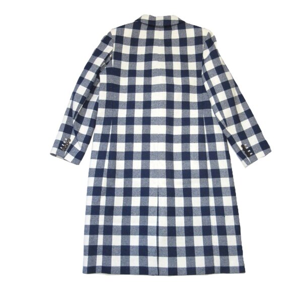 NWT J.Crew Alfie Topcoat in Ivory Blue Buffalo Check Italian Wool Coat 10 - Picture 7 of 11